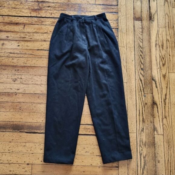 Requirements Vintage 100% Wool Pants Black Size 8 - Picture 1 of 10